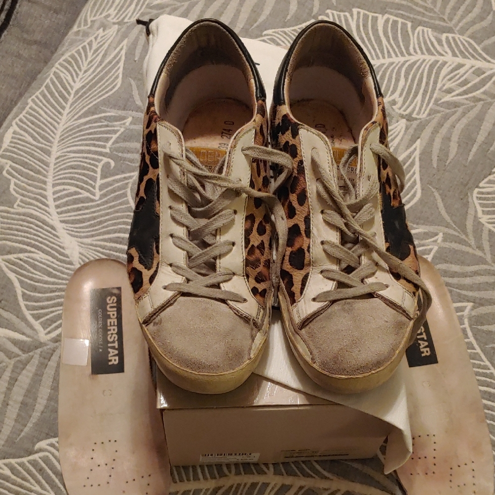 Golden Goose Leopard and Black Women's Sneakers Size 39